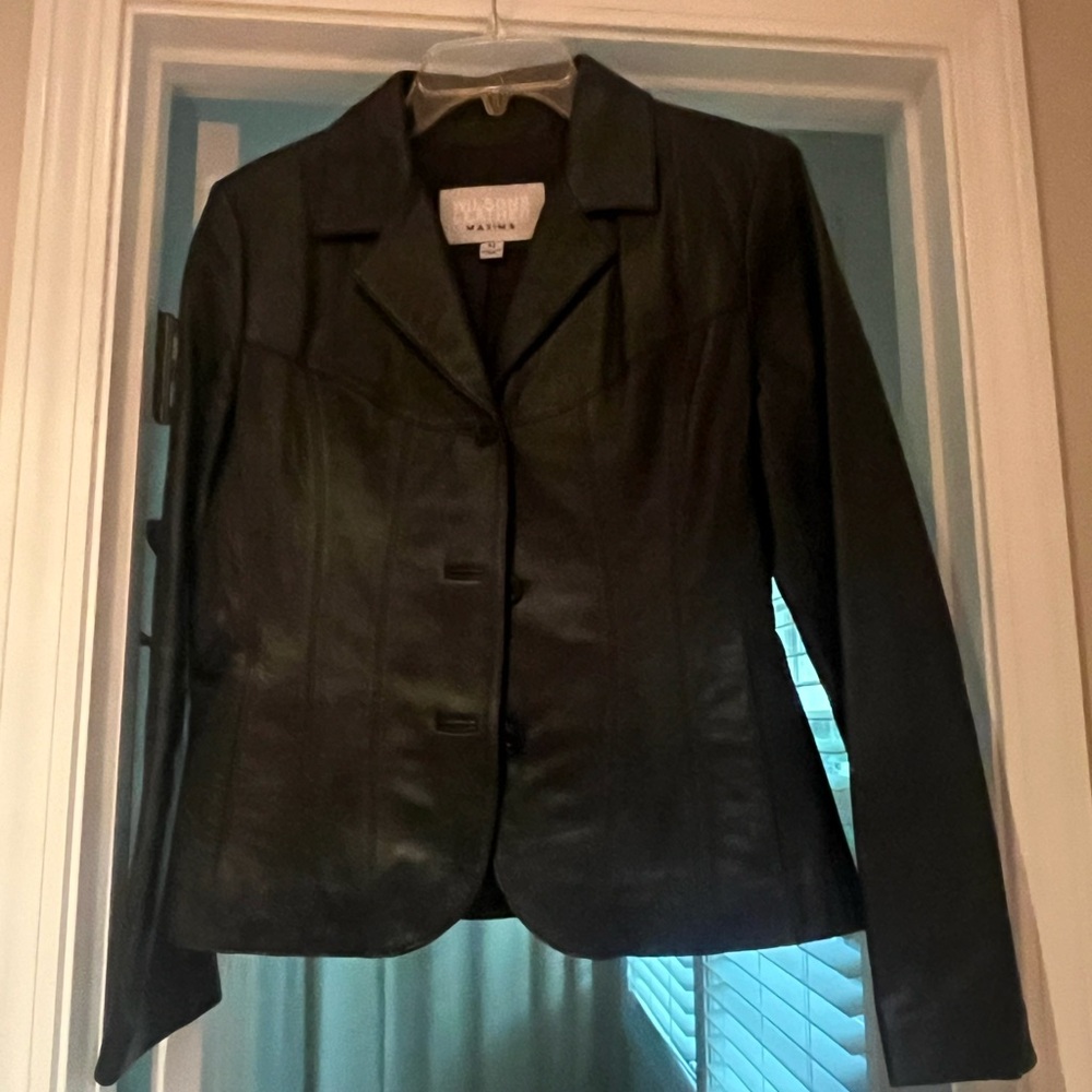 Leather coat